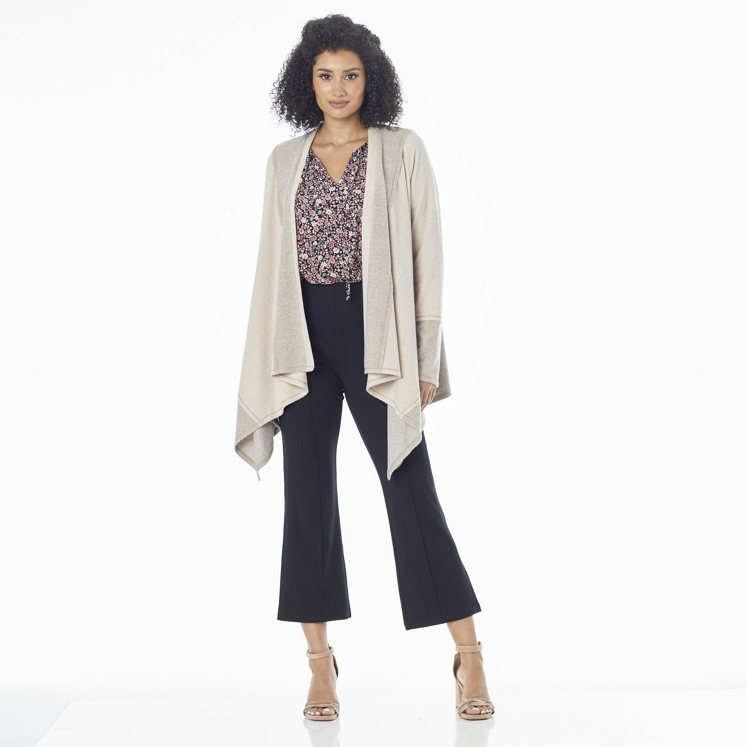 IVY Women's 2 Tone Flowy Cardigan