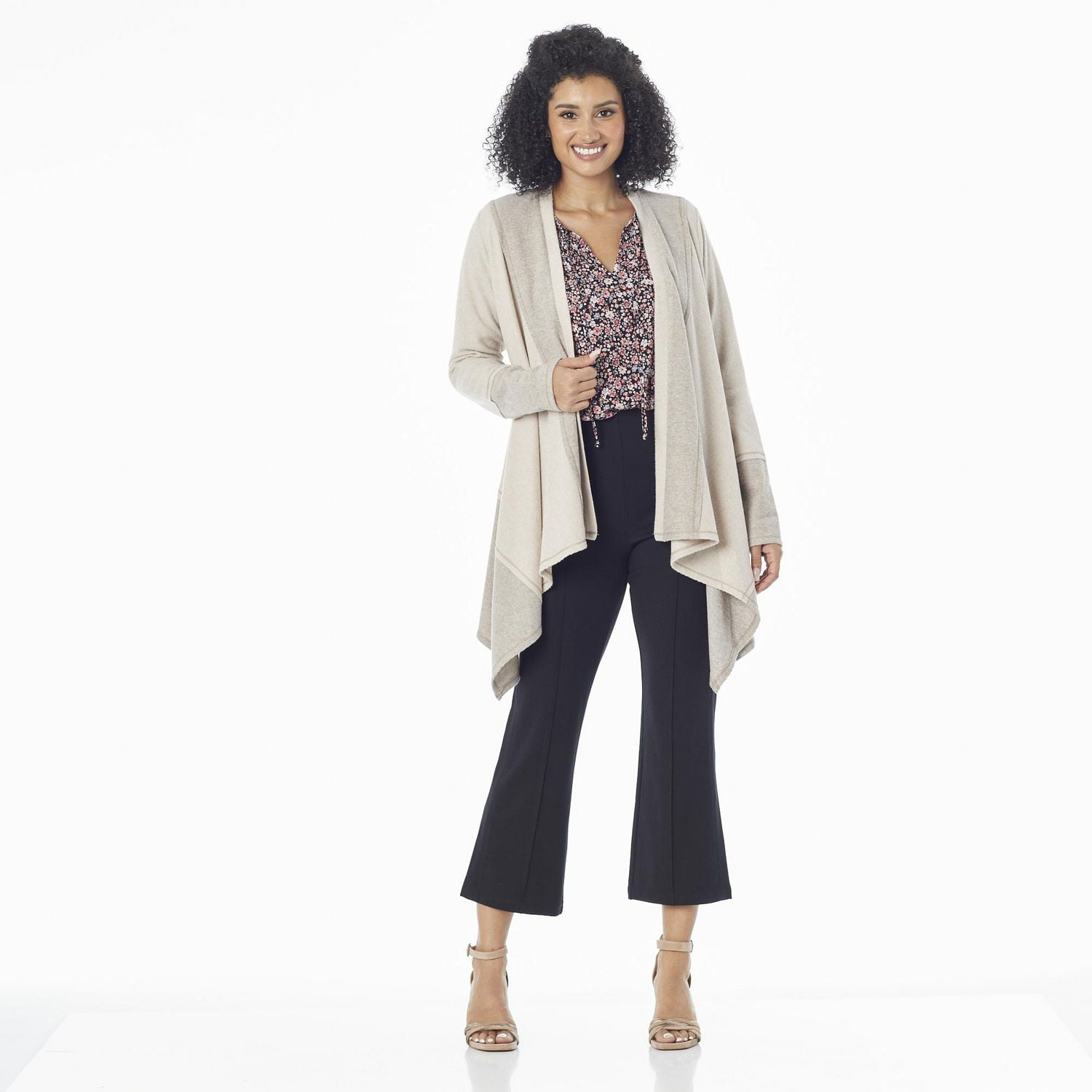 IVY Women's 2 Tone Flowy Cardigan