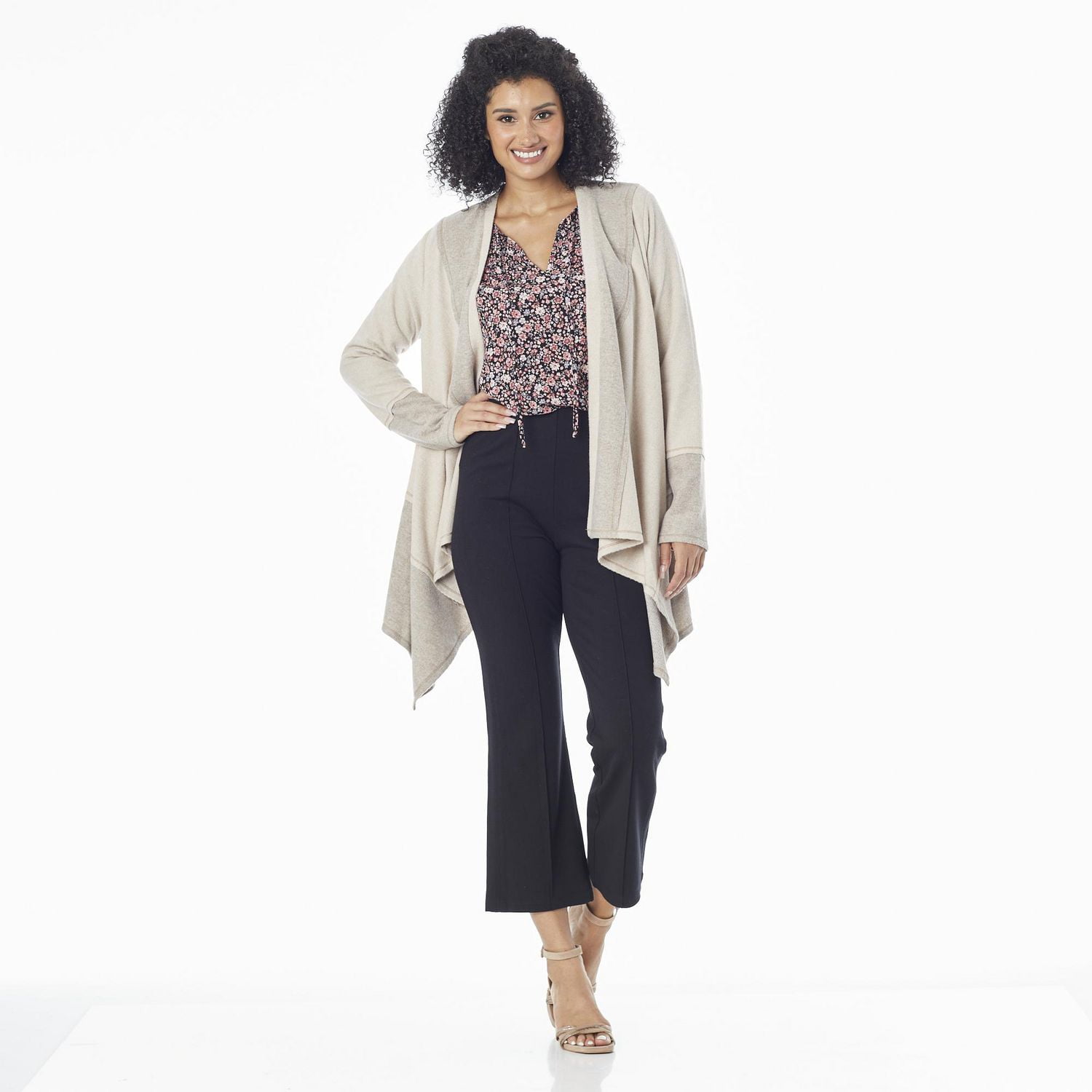IVY Women's 2 Tone Flowy Cardigan
