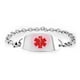 MedicEngraved - Bracelet d'identité médicale de acier inoxydable des femmes avec étiquette médicale en coeur rose – image 2 sur 5