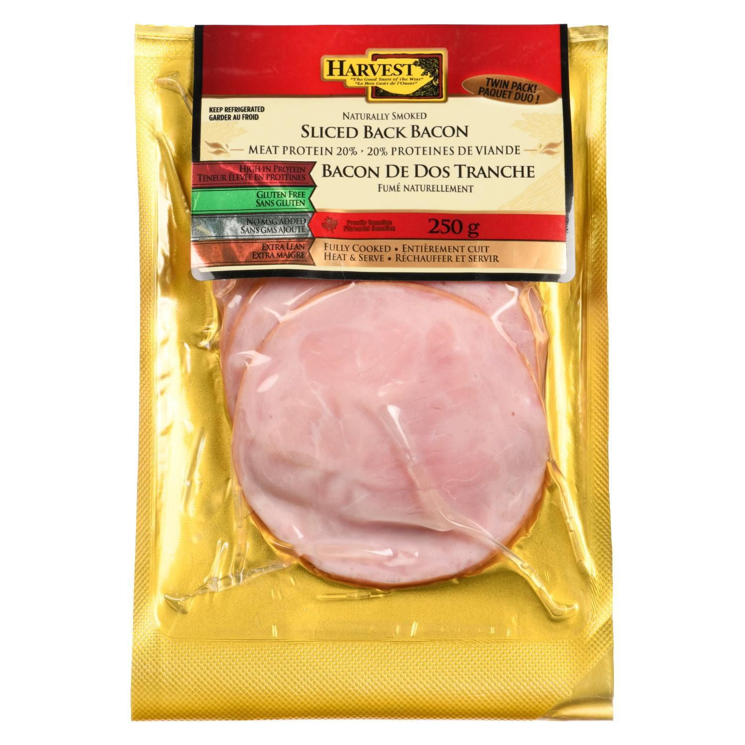 Harvest Meats Extra Lean Back Bacon Sliced
