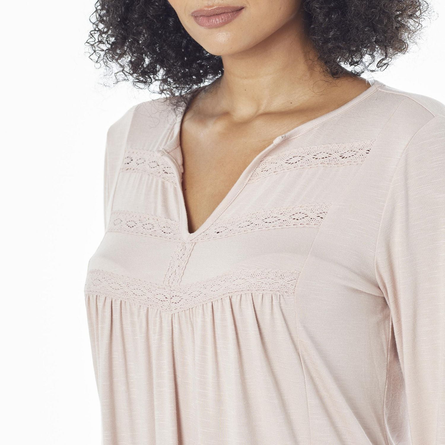 IVY Women's Long Sleeve Top w/ Lace Details