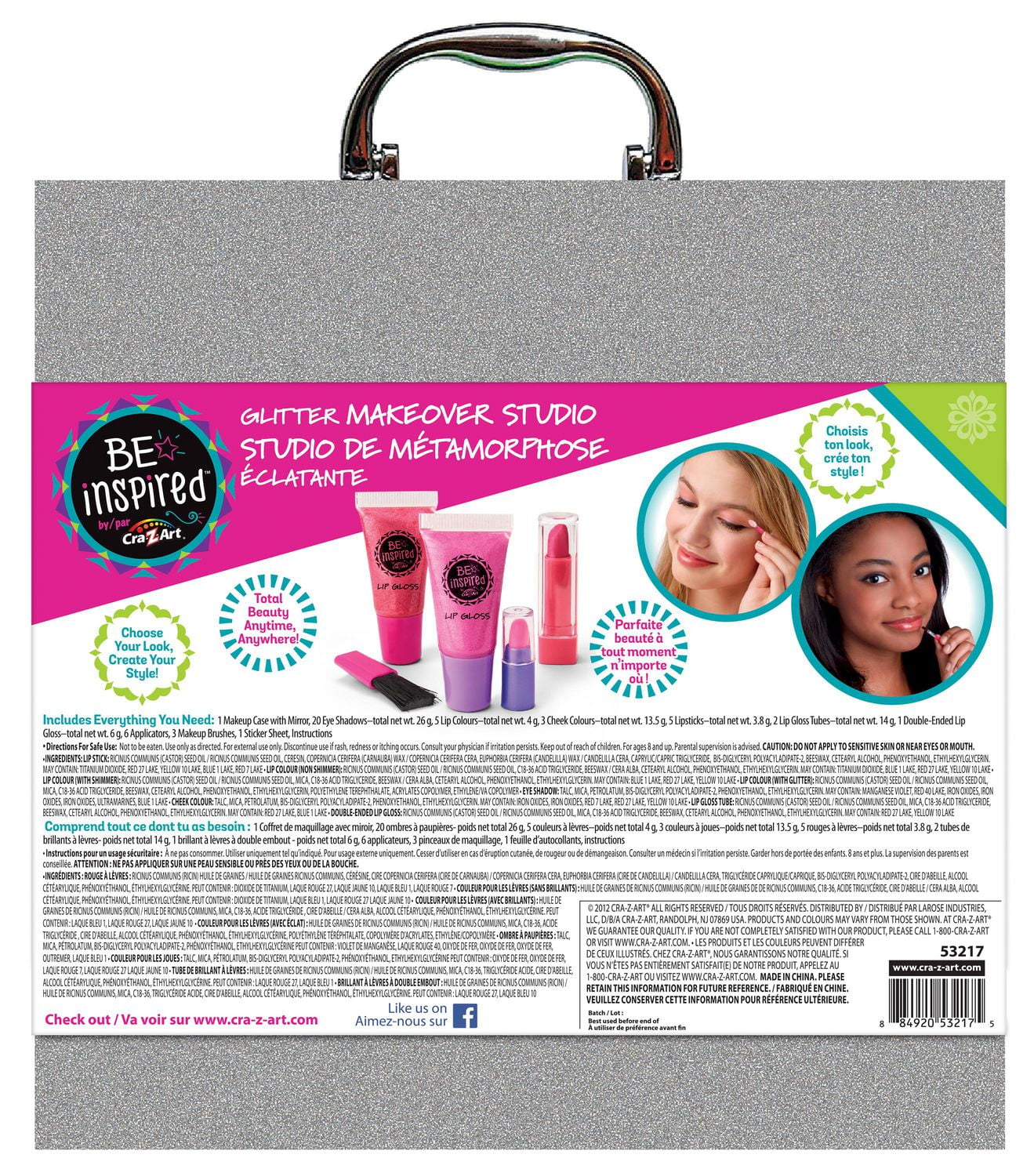 Cra-Z-Art Be Inspired Glitter Makeover Studio Glamour Collection 