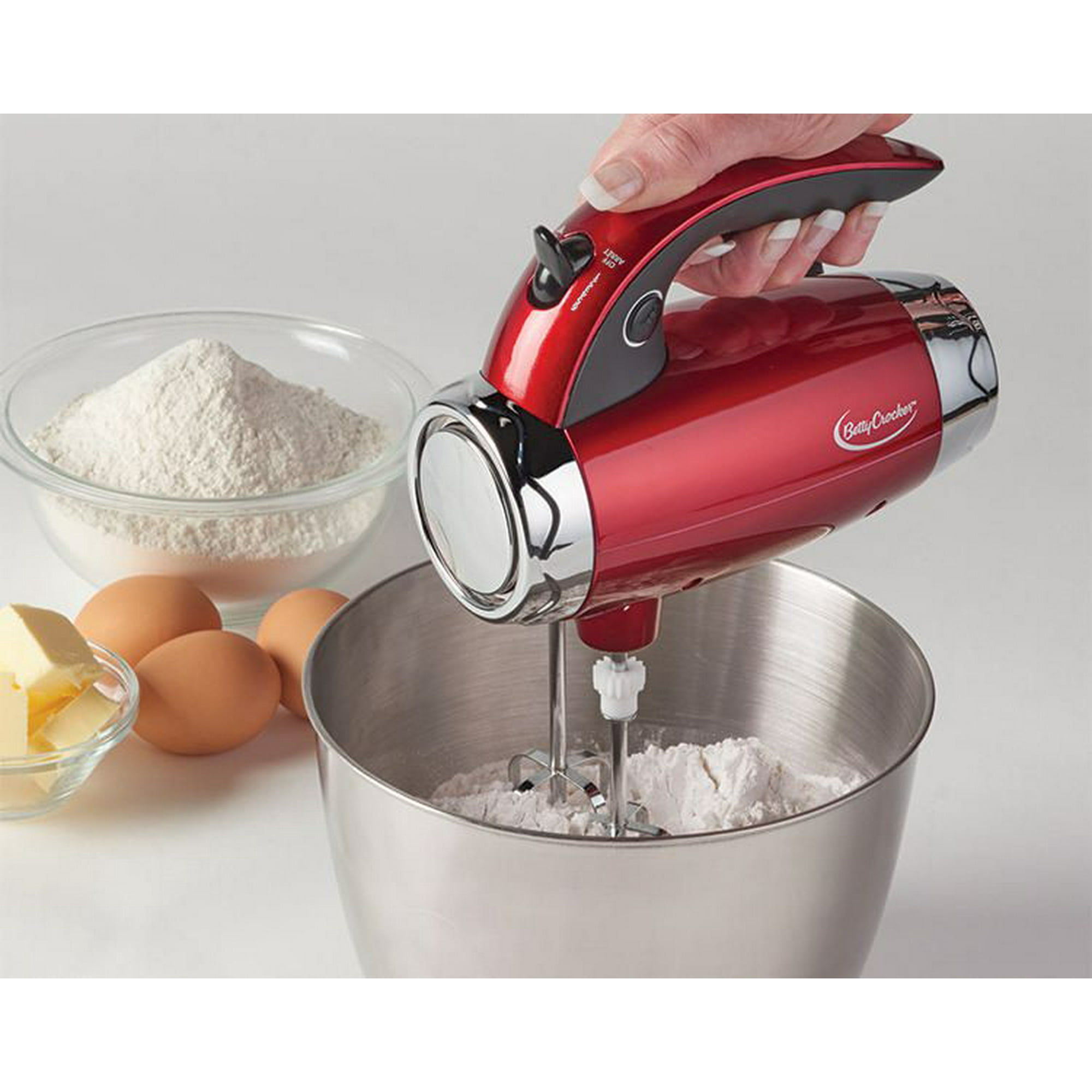 Betty Crocker™ Metallic Red 7-Speed Power-Up™ Hand Mixer With