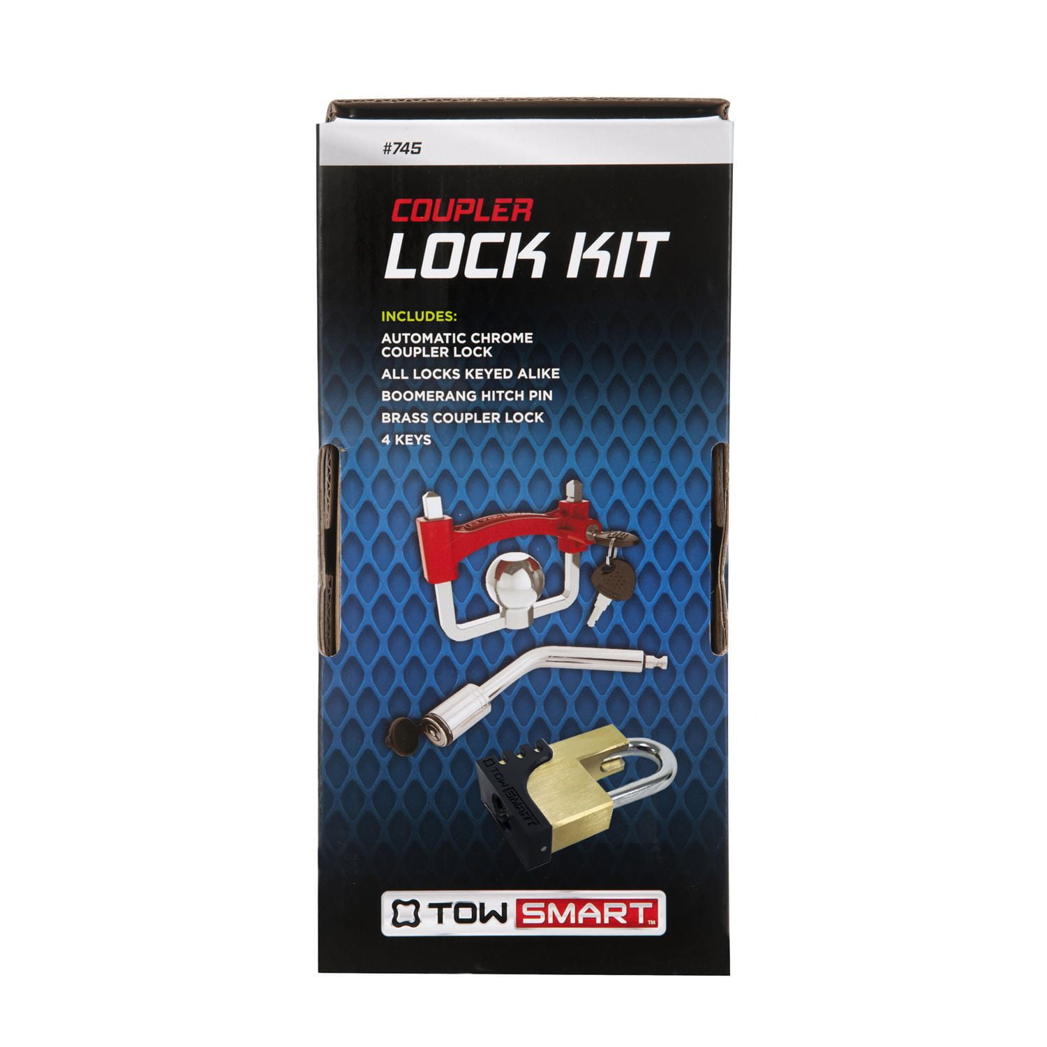 TowSmart Adjustable Brass Coupler Lock