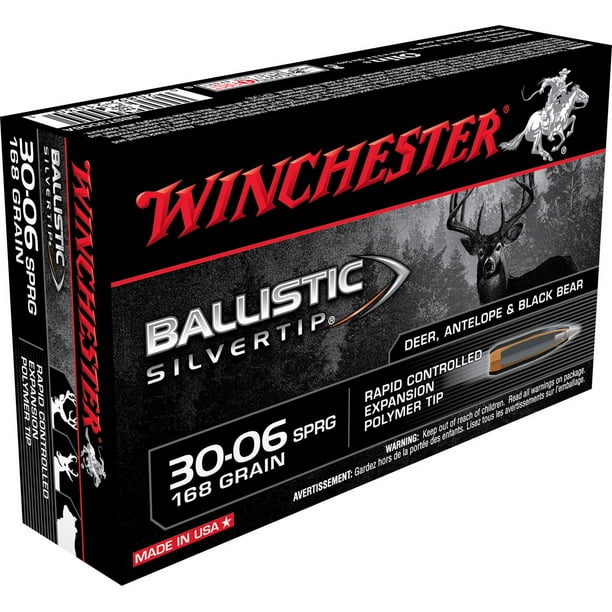 Winchester Munition Balistique Silvertip 30-06 Springfield, 168 grains