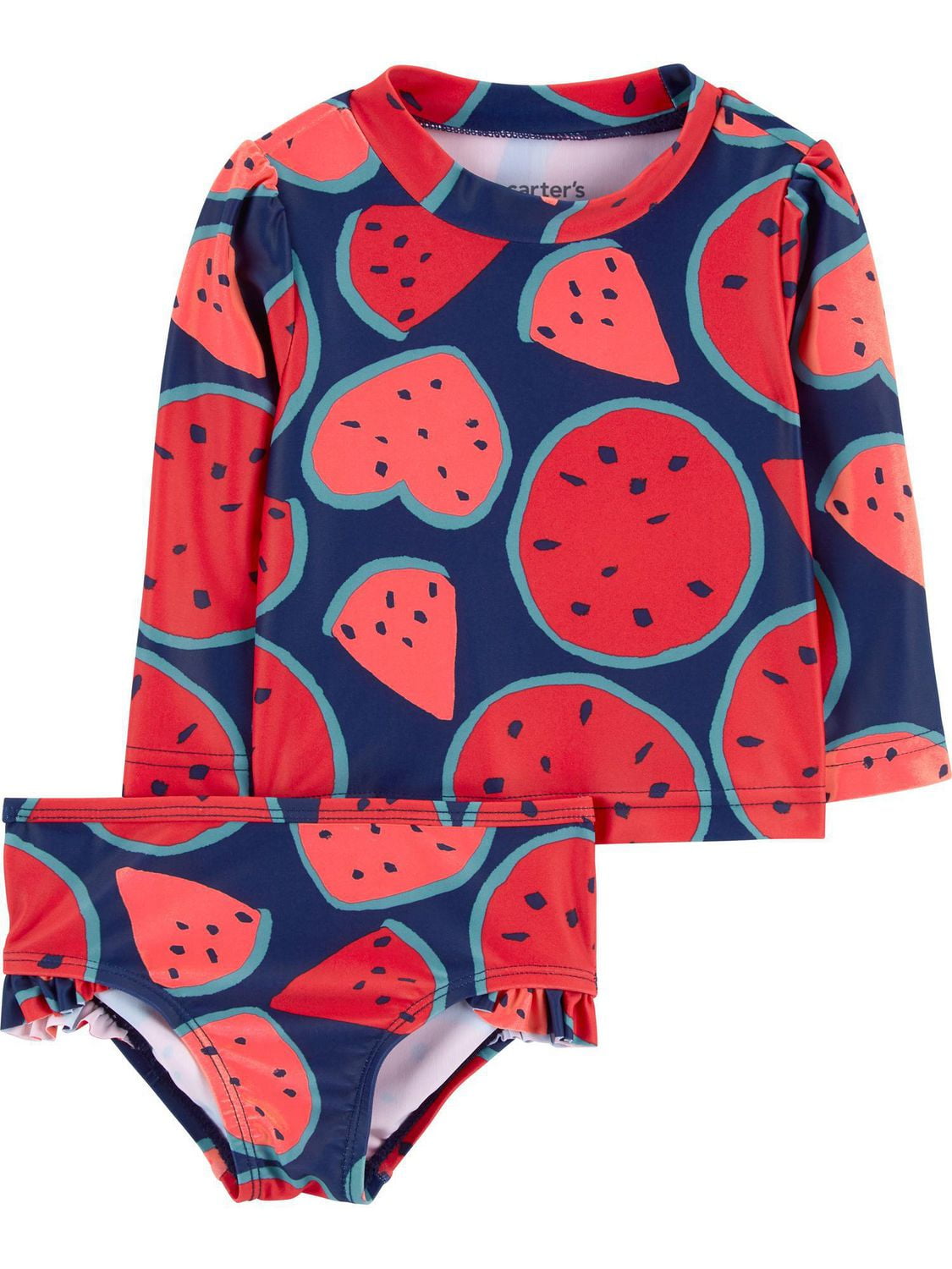 Carter's Child of Mine Ensemble de maillot de bain 2 pièces Rashguard pour bébés filles - Pastèque