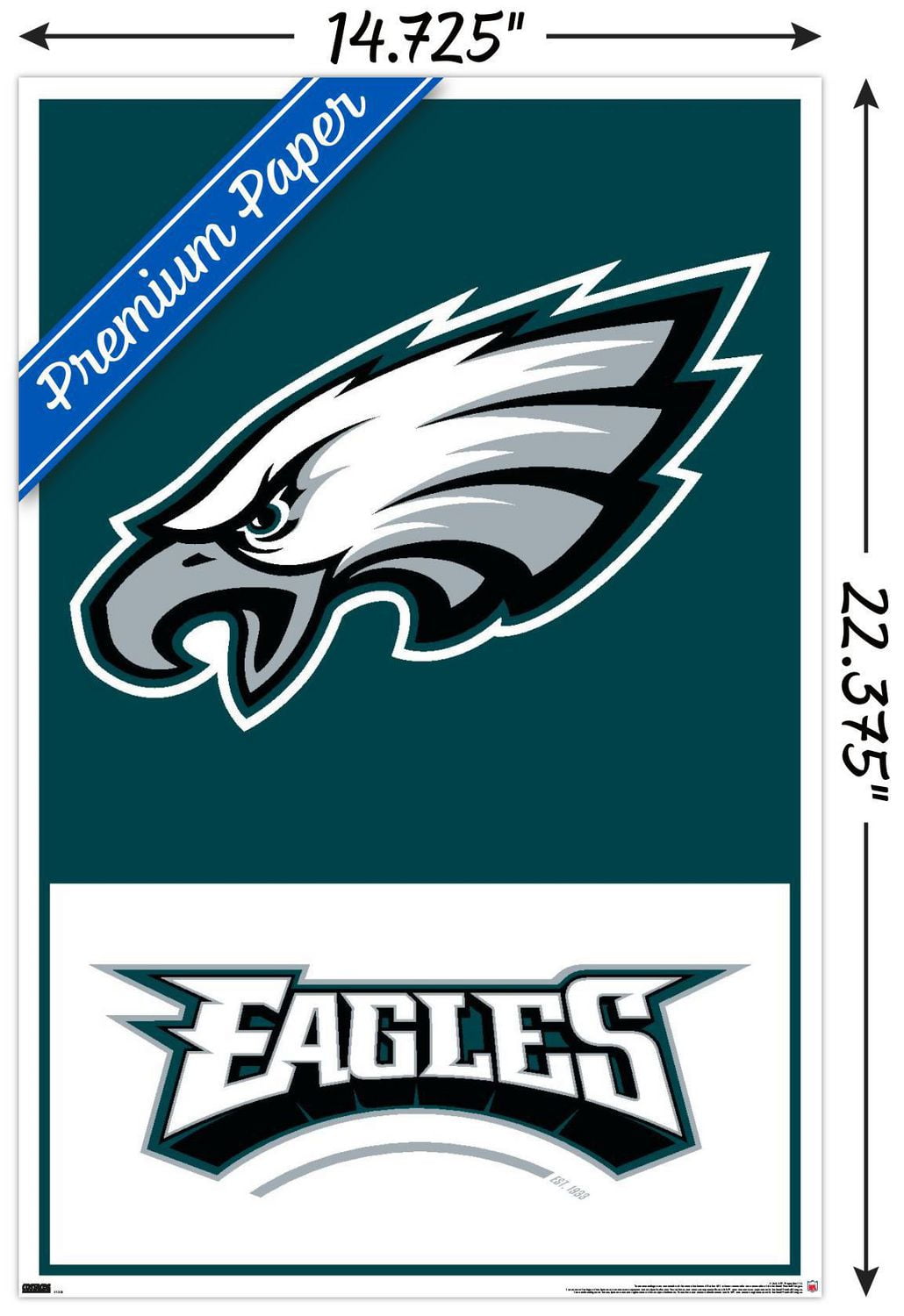 NFL Philadelphia Eagles Logo 21 Wall Poster 22.375