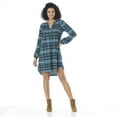 thumbnail image 2 of IVY Women's Plaid Button Front Smocked Dress, 2 of 6