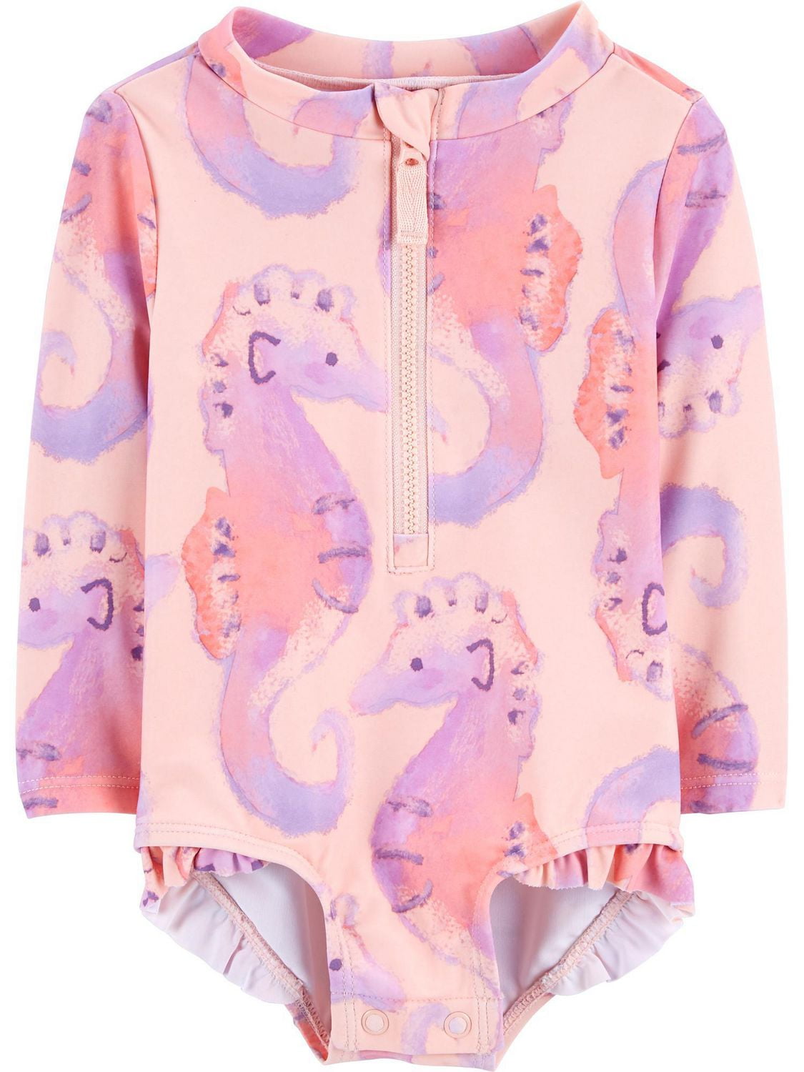 Carter's Child of Mine Baby Girls 1-piece Rashguard Swimsuit - Seahorse