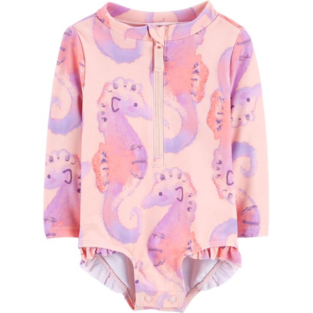Carter's Child of Mine Toddler Girls 1piece Rashguard Swimsuit