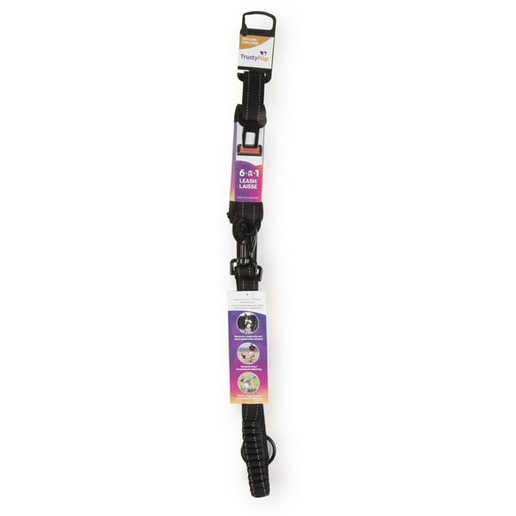 TrustyPup Six-in-1 Leash, Black