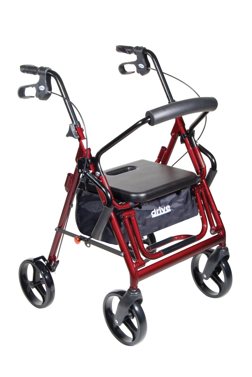 Drive Medical Blue Duet Dual Function Transport Wheelchair Rollator Rolling  Walker