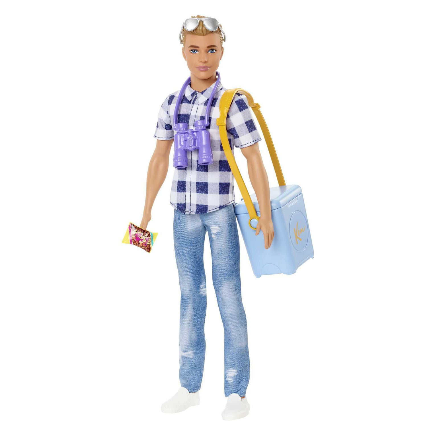 Barbie It Takes Two Doll & Accessories, Camping Set with Cooler, Map &  More, Blonde Ken Doll with Blue Eyes in Plaid Shirt