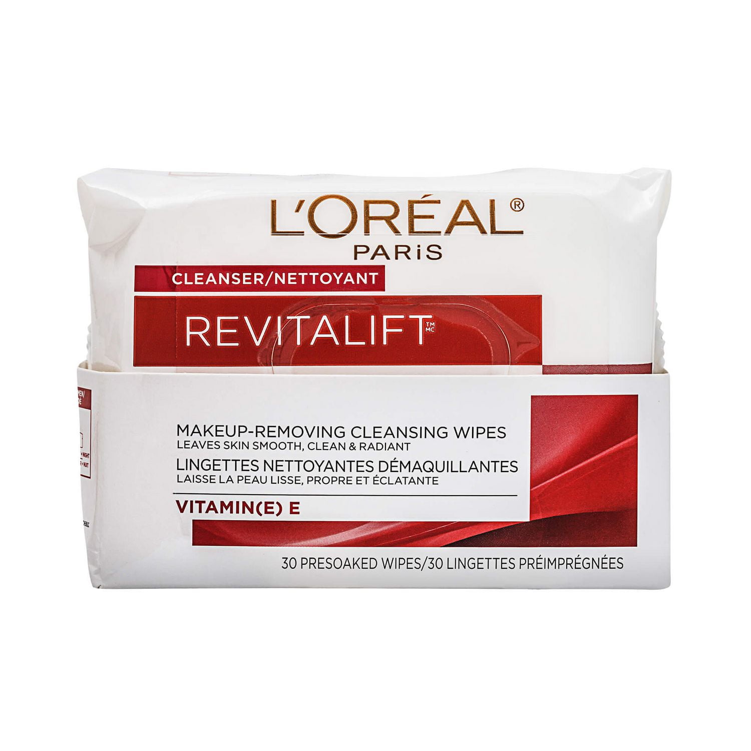 L'Oréal Paris Revitalift Makeup Removing Cleansing Wipes, 30 wipes