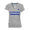 thumbnail image 1 of Woman's Canucks V-Neck Grey T-Shirt, 1 of 2