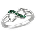 thumbnail image 1 of Miabella 1/7 Carat T.G.W. Emerald Sterling Silver Infinity Ring, 1 of 4