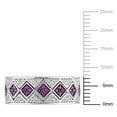 thumbnail image 3 of Miabella Created Ruby and Created White Sapphire Sterling Silver 3-Piece Stacking Ring Set, 3 of 4