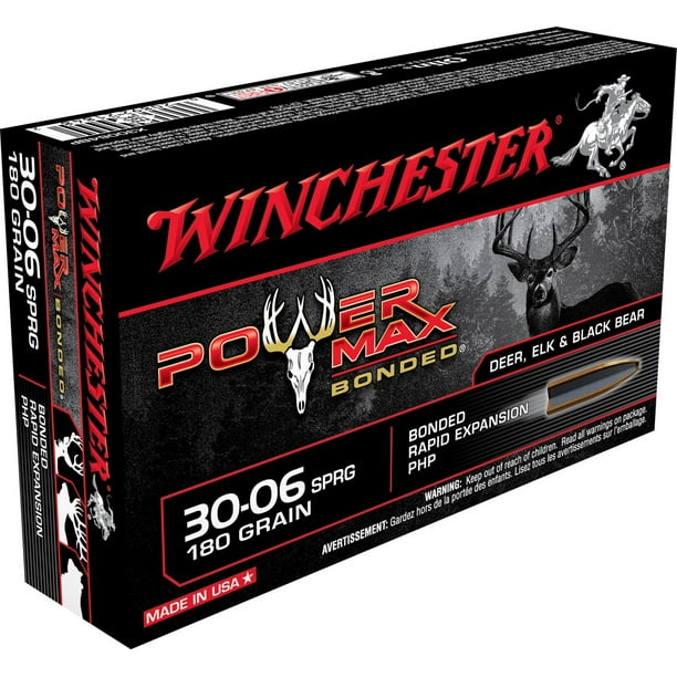 Winchester Munition Power Max liée 30-06 Springfield, 180 grains