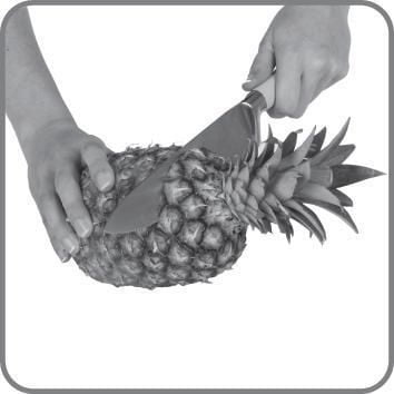 Tomorrow's Kitchen 4872360 Découpe-ananas acier brossé