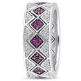 thumbnail image 2 of Miabella Created Ruby and Created White Sapphire Sterling Silver 3-Piece Stacking Ring Set, 2 of 4