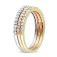 thumbnail image 2 of Miabella 5/8 Carat T.W. Diamond Three-Tone Sterling Silver 3-Piece Stackable Ring Set, 2 of 4