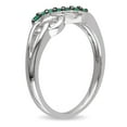 thumbnail image 2 of Miabella 1/7 Carat T.G.W. Emerald Sterling Silver Infinity Ring, 2 of 4