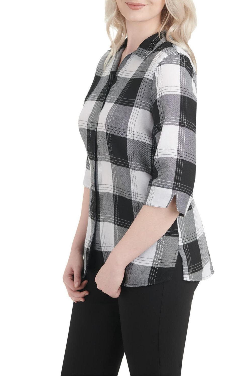 Alia Women's 3/4 Sleeve Button Front Shirt