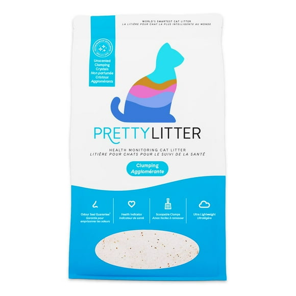 PrettyLitter Clumping Health Monitoring Cat Litter, Unscented, 10 lb Bag, PrettyLitter - 10lb Clumping