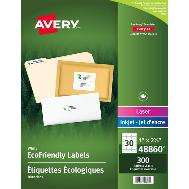 Avery® Étiquettes d'adresse écologiques