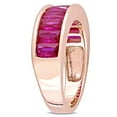 thumbnail image 2 of Miabella 2-3/4 Carat T.G.W. Created Ruby Rose-Plated Sterling Silver Semi-Eternity Ring, 2 of 4