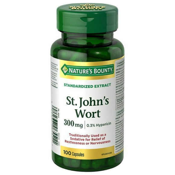 Nature's Bounty Double Strength St. John's Wort, 100 Capsules