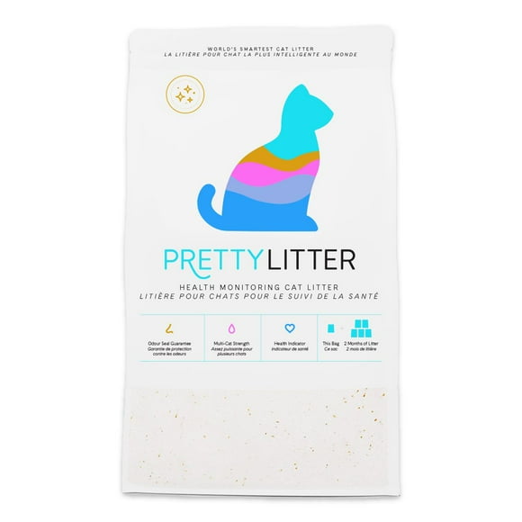 PrettyLitter Health Monitoring Cat Litter, 8lb, Unscented Cat Litter