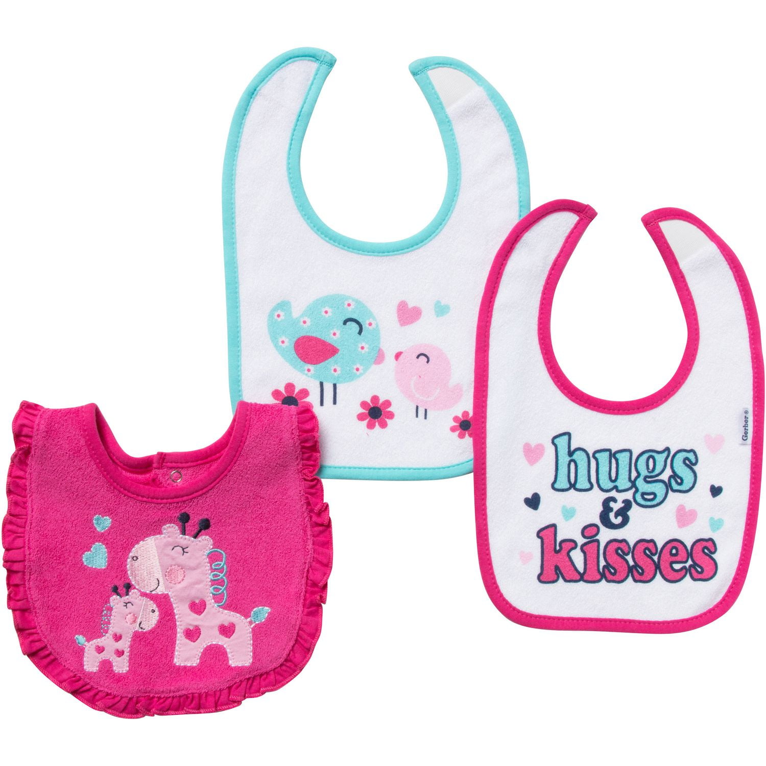 Gerber 3Pack Terry Bibs Girl Walmart Canada