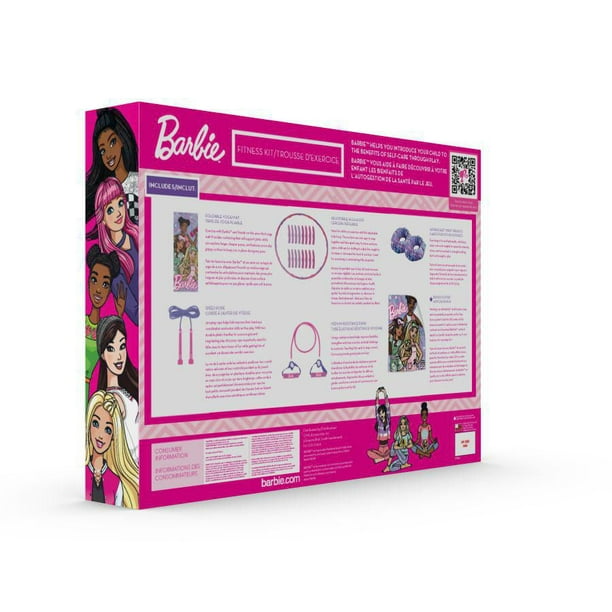Mattel, 5pc Strong Girls Make Waves - Barbie Fitness Kit, Pink Combo 
