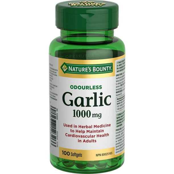 Nature's Bounty Odorless Garlic 1000mg, 100 Tablets Walmart.ca