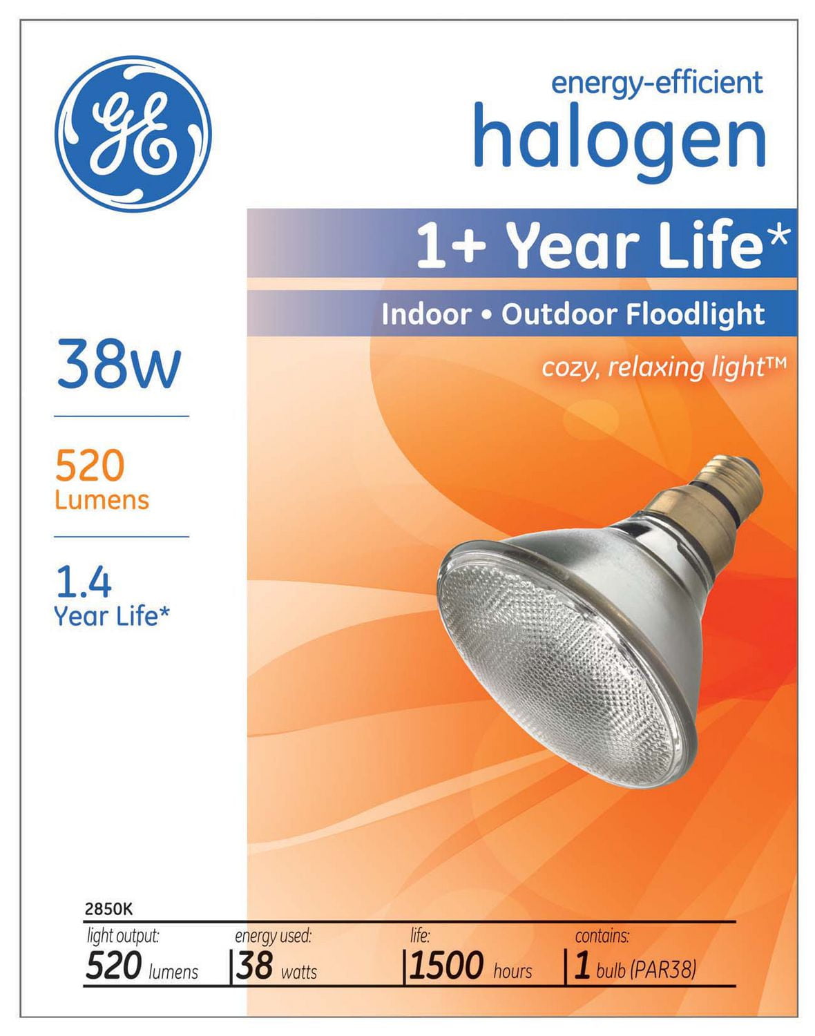 GE EnergyEfficiency Halogen 38W PAR38 1PK Walmart Canada