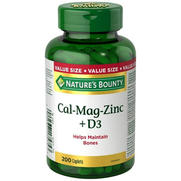 Nature's Bounty Cal-Mag-Zinc + D3 Value Size