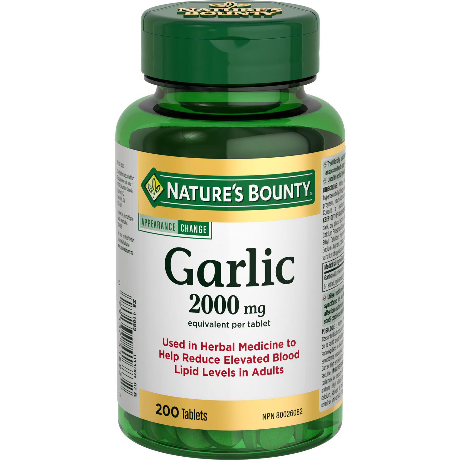 NATURE'S BOUNTY Ail, 2 000 mg, phytothérapie