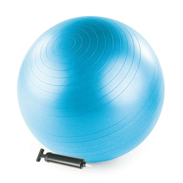 STOTT PILATES Balle de stabilité avec pompe - 55cm (Bleu)