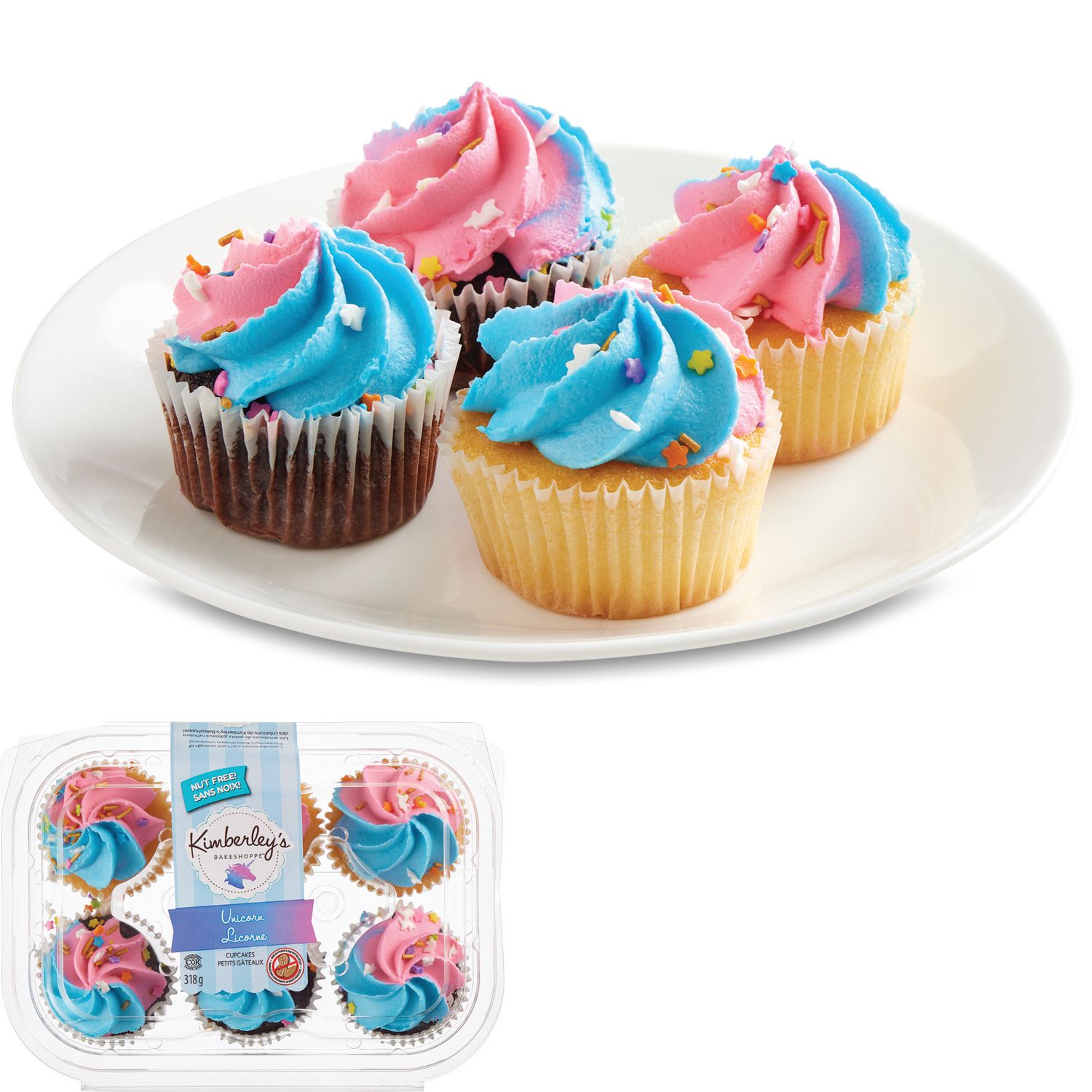Kimberley’s Bakeshoppe Unicorn Cupcakes, Clamshell