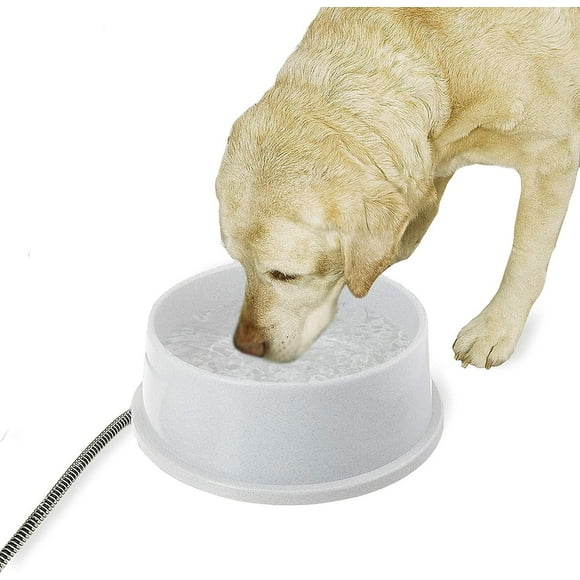 K&H Thermal-Bowl Outdoor Large Heated Dog Bowl Grey