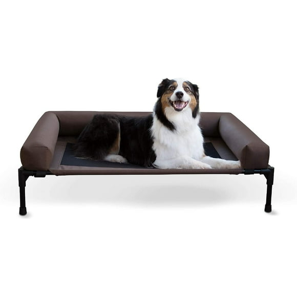 K&H Original Bolster Elevated Pet For Dogs Brown Large