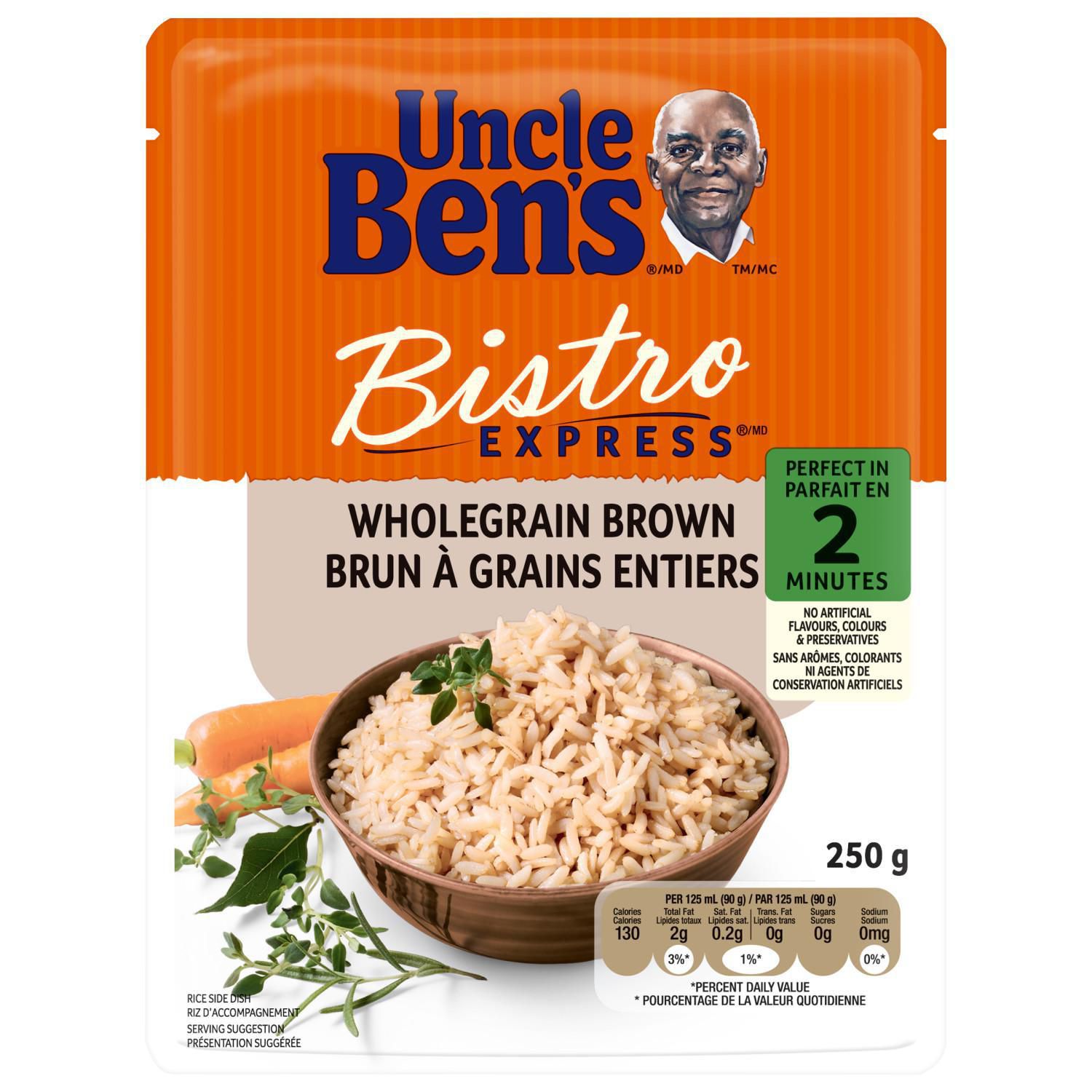 Uncle Ben's Bistro Express Wholegrain Brown Rice, 250g | Walmart Canada