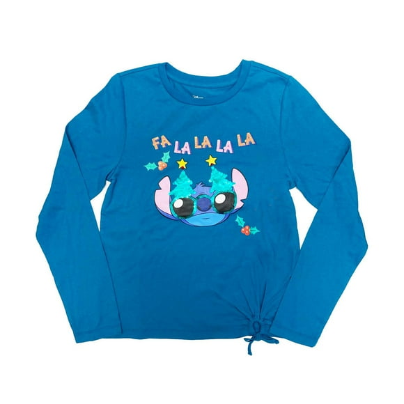 Disney Lilo & Stitch Girls Fa La Blah Long Sleeve Fashion Top