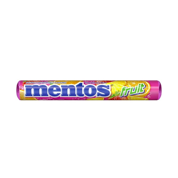 Mentos Chewy Mint Candy Roll, Fruit, Party, 1.32 ounces, 14 Pieces, Mentos Chewy Fruit Rolls