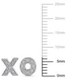 thumbnail image 2 of Miabella Diamond-Accent Sterling Silver "XO" Stud Earrings, 2 of 4