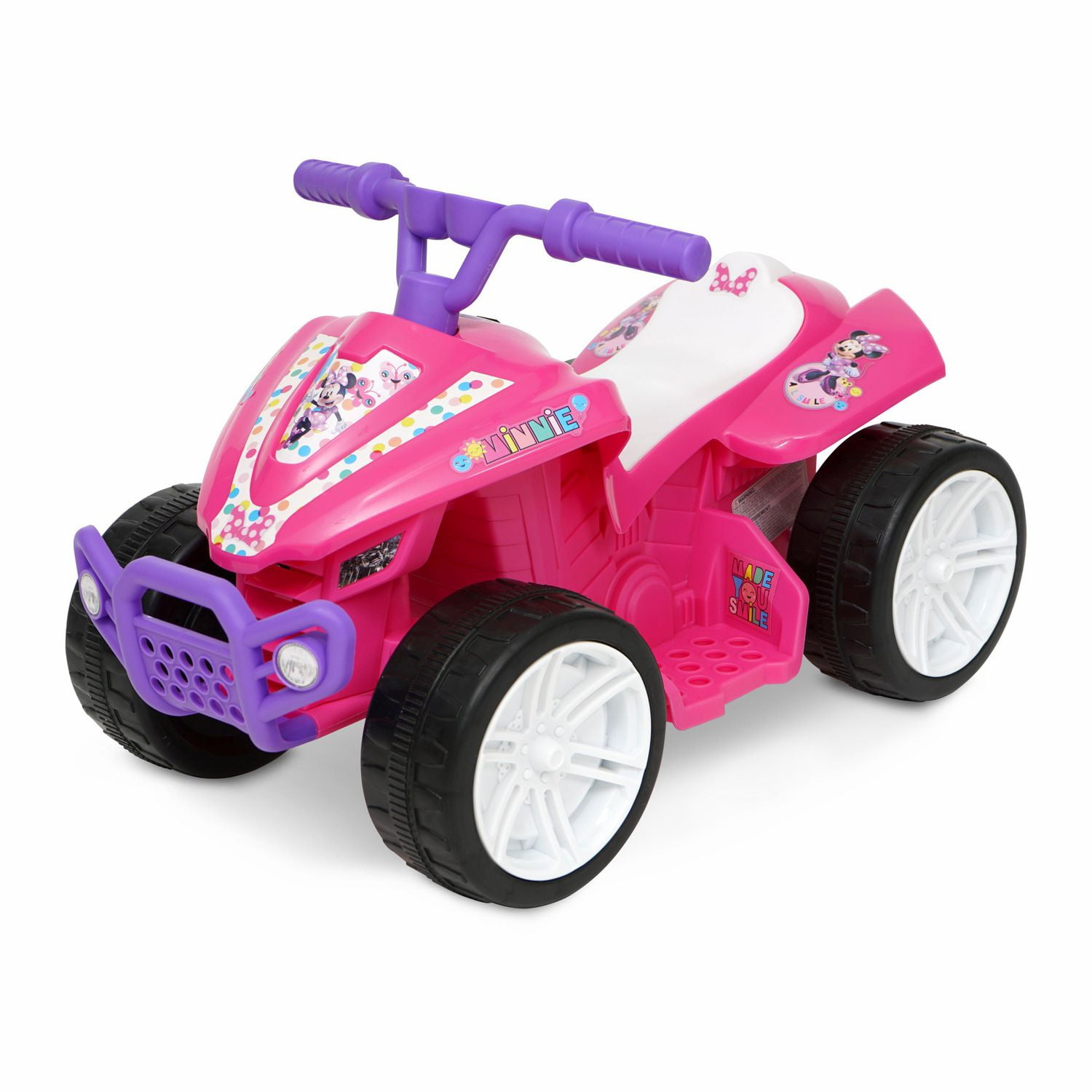 Disney Minnie 6-volt Ride-On Quad for Girls by Huffy, Pink