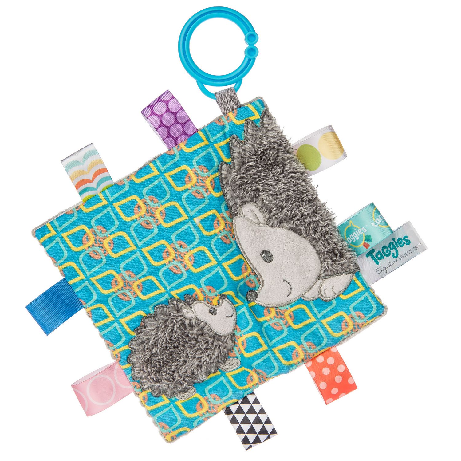 Mary Meyer - Baby Taggies Crinkle Me - Soothing, Sensory Toy, Crinkle Paper and Squeaker, Stroller and Car Seat Toy - Heather Hedgehog