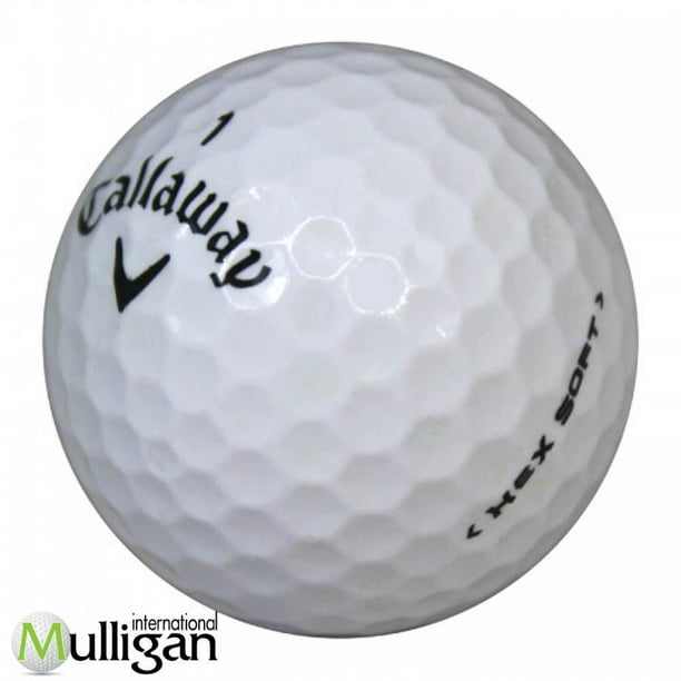 Mulligan - 12 balles de golf récupérées Callaway HEX Soft 5A, Blanc
